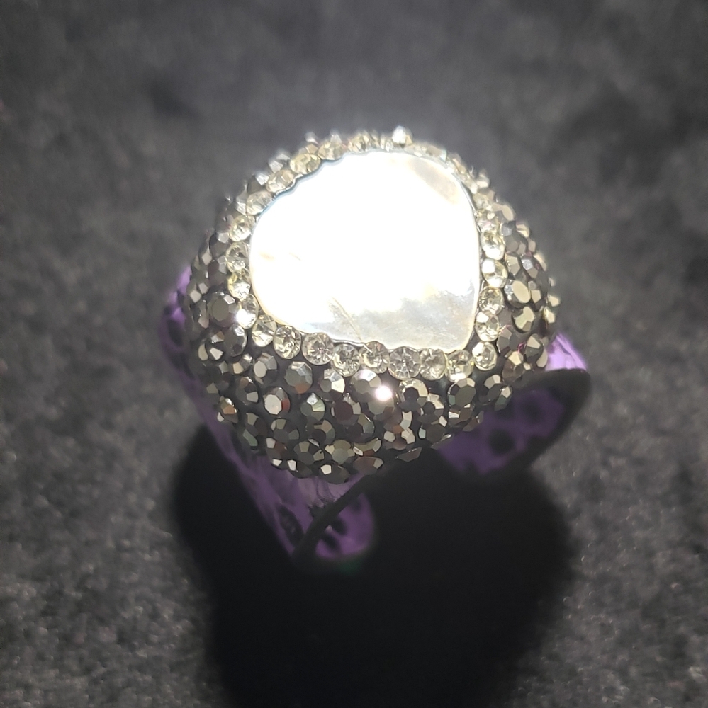 COPY - Sassy Jones 'Tizani' Leather Ring  Purple